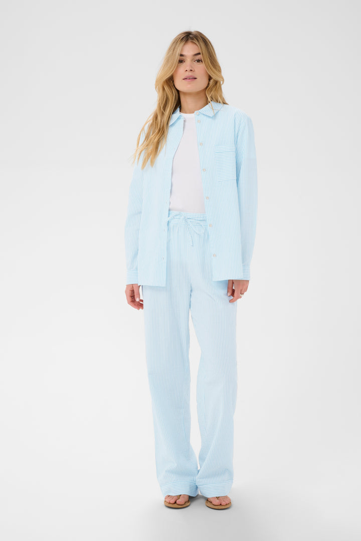 Saint Tropez ElmikoSZ Shirt- Cerulean Ice Stripe