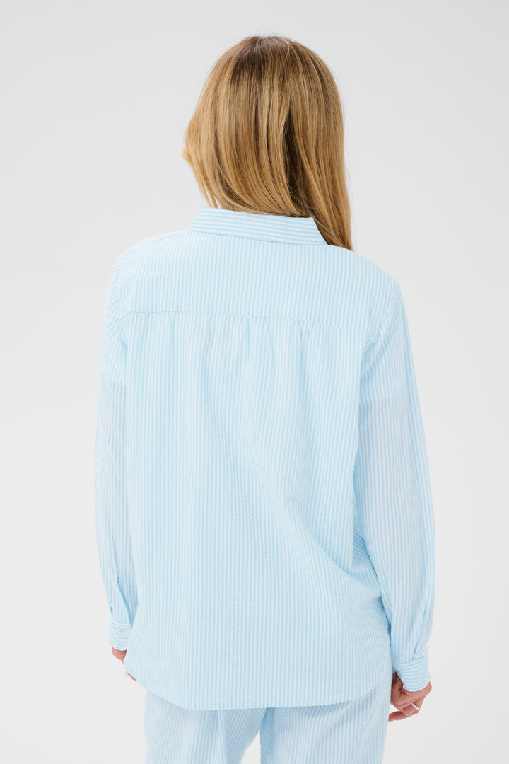 Saint Tropez ElmikoSZ Shirt- Cerulean Ice Stripe
