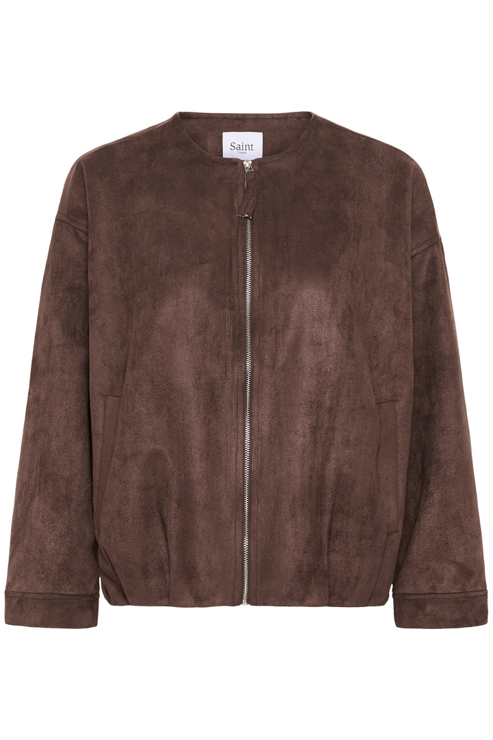 Saint Tropez Shadow Casual Jacket- Chocolate Brown