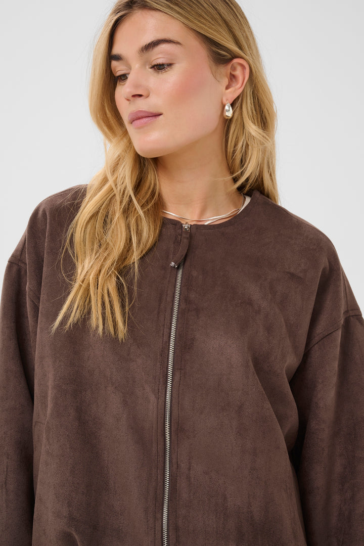 Saint Tropez Shadow Casual Jacket- Chocolate Brown