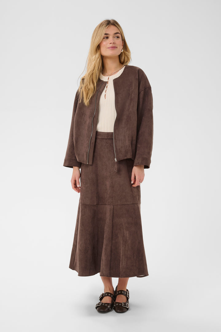 Saint Tropez Shadow Casual Jacket- Chocolate Brown