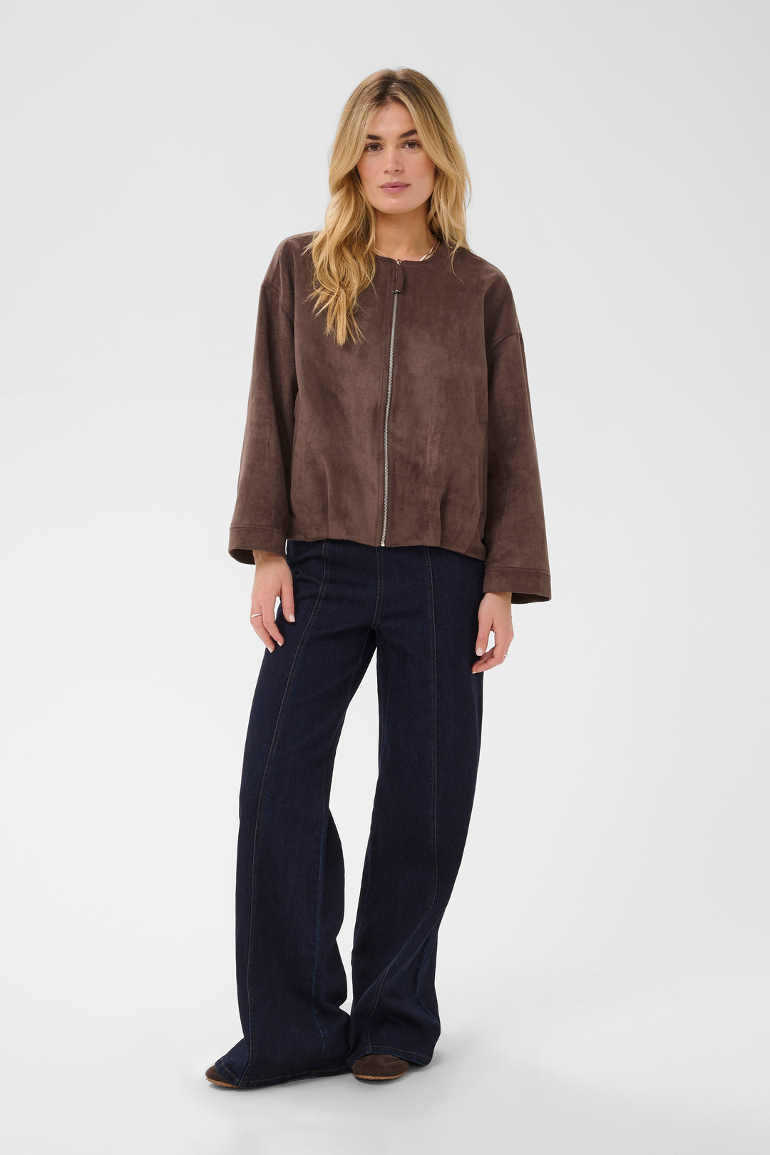 Saint Tropez Shadow Casual Jacket- Chocolate Brown
