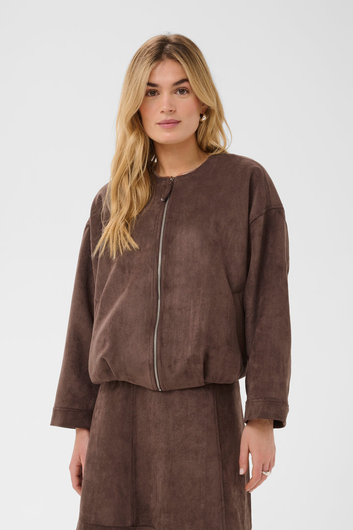 Saint Tropez Shadow Casual Jacket- Chocolate Brown