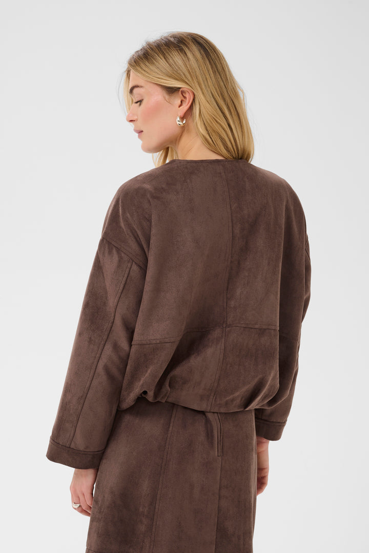 Saint Tropez Shadow Casual Jacket- Chocolate Brown
