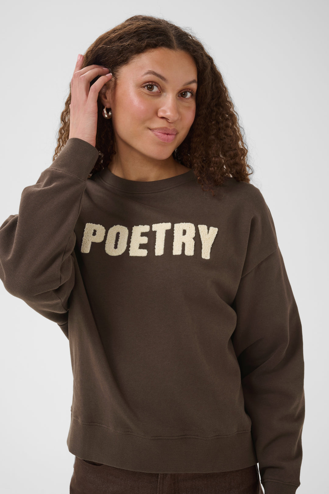 Saint Tropez SuzieSZ Sweatshirt- Chocolate Brown