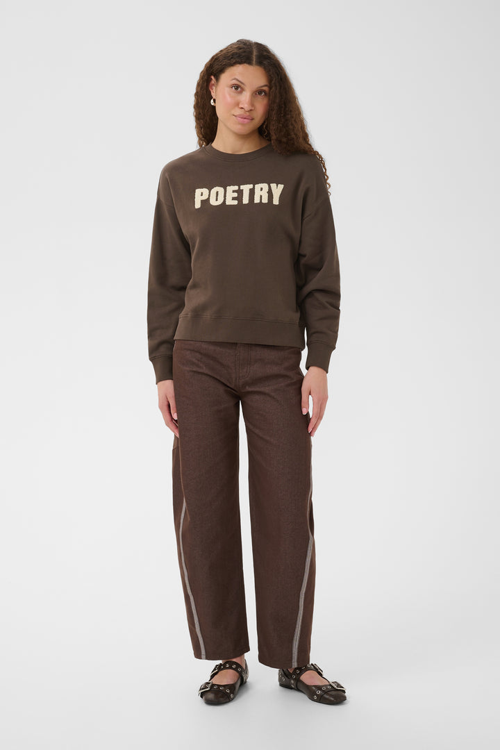 Saint Tropez SuzieSZ Sweatshirt- Chocolate Brown