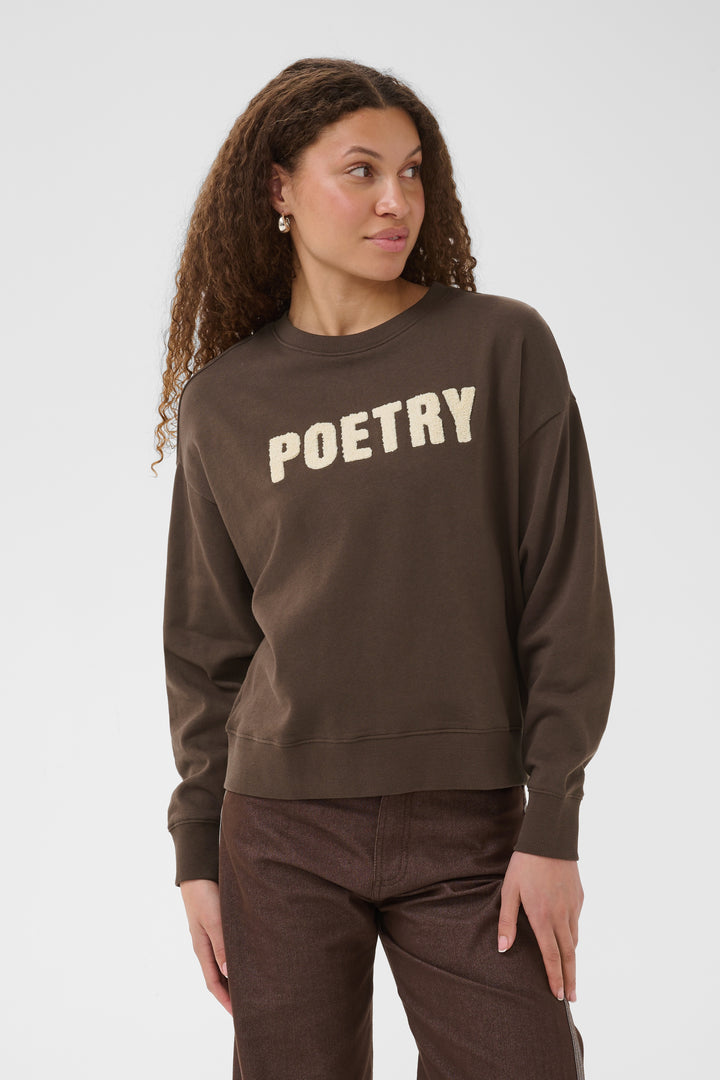 Saint Tropez SuzieSZ Sweatshirt- Chocolate Brown