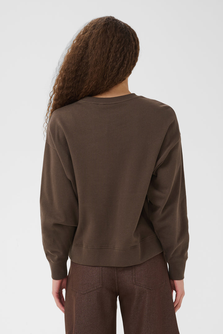 Saint Tropez SuzieSZ Sweatshirt- Chocolate Brown
