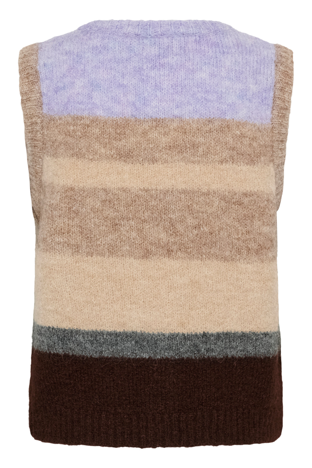 Saint Tropez SeraphinaSZ Waistcoat- Chocolate Lilac Multistripe