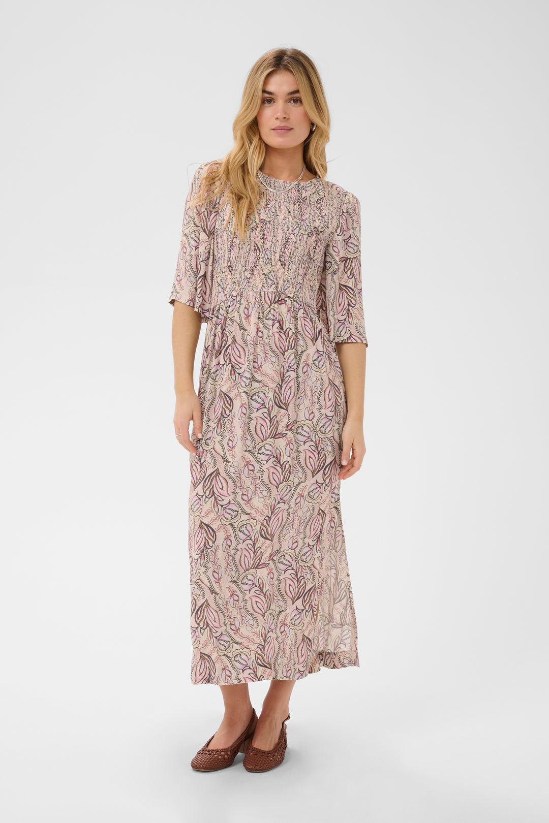 Saint Tropez ShaktiSZ Dress- Dusty Pink Arty Blooms