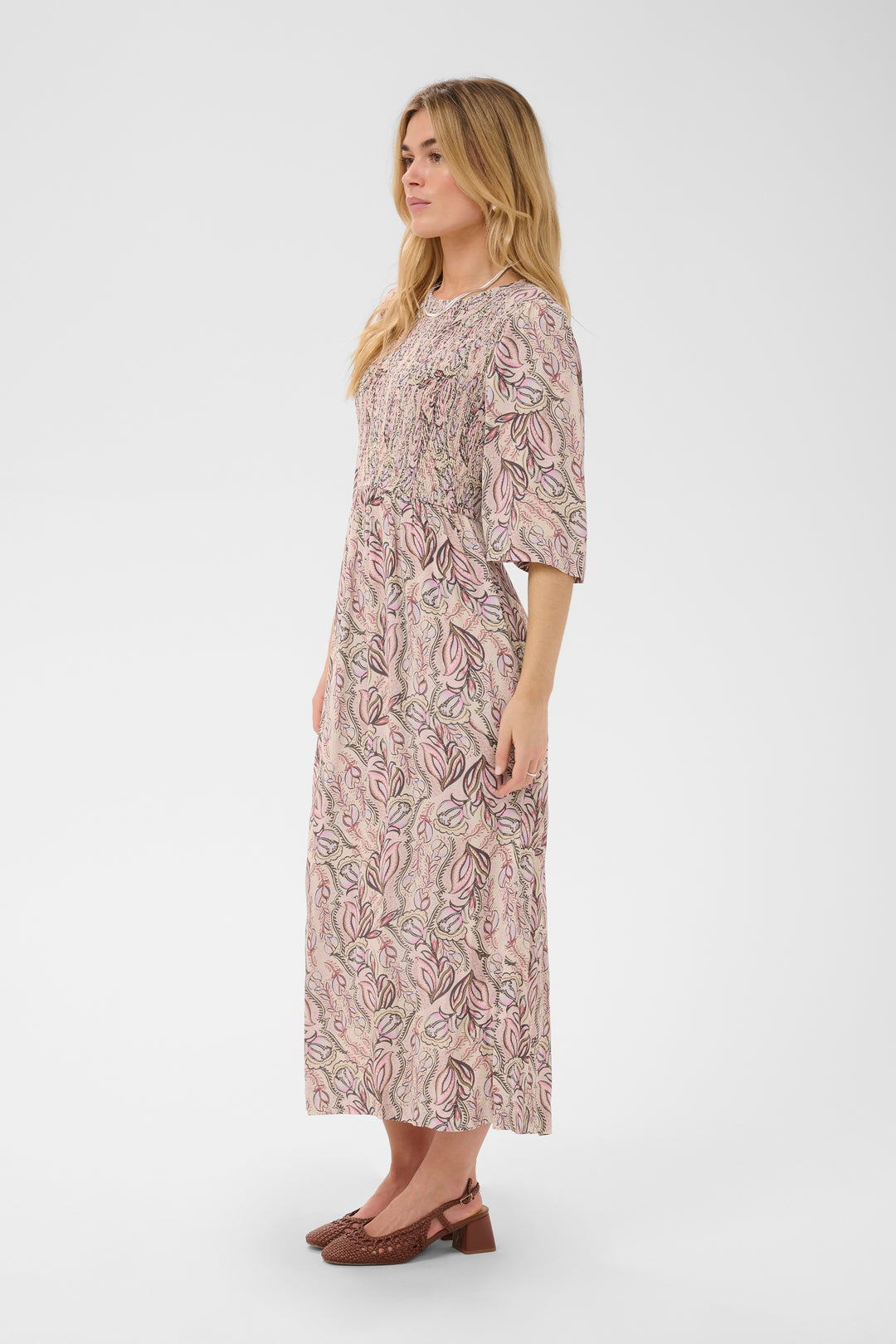 Saint Tropez ShaktiSZ Dress- Dusty Pink Arty Blooms