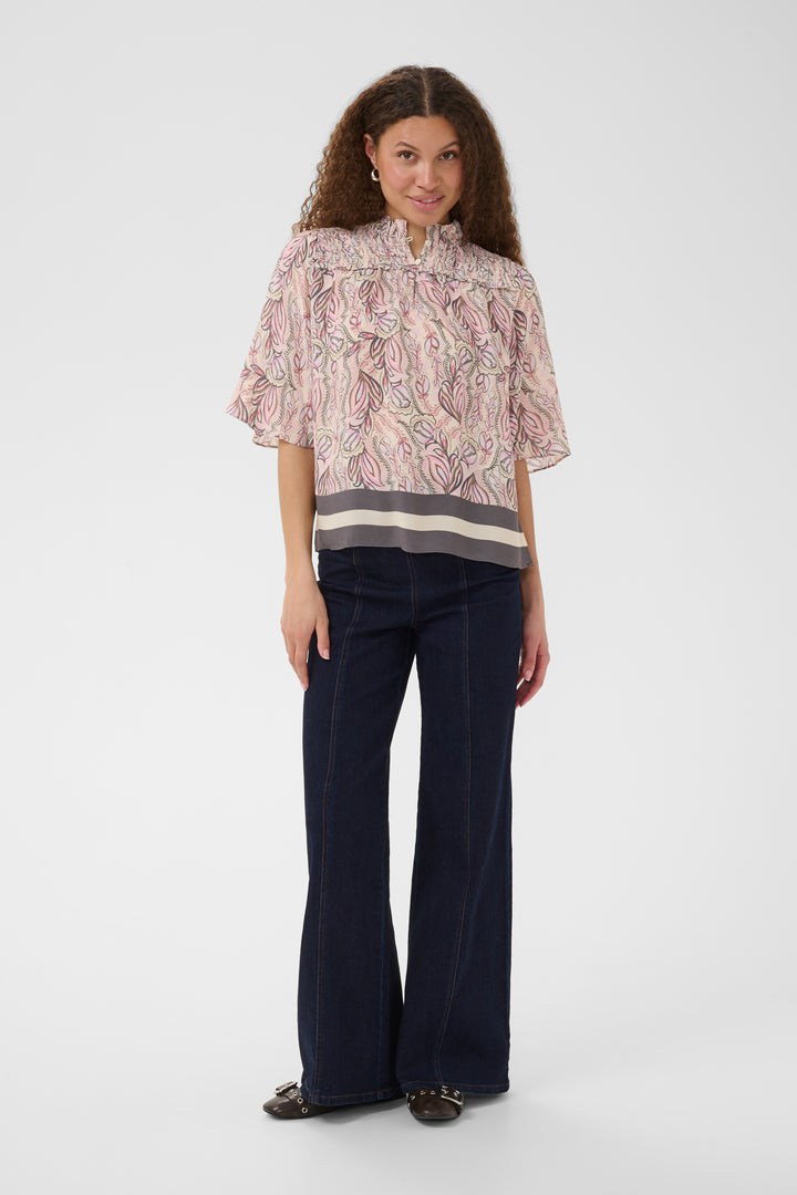Saint Tropez ShaktiSZ Blouse- Dusty Pinks Arty Blooms