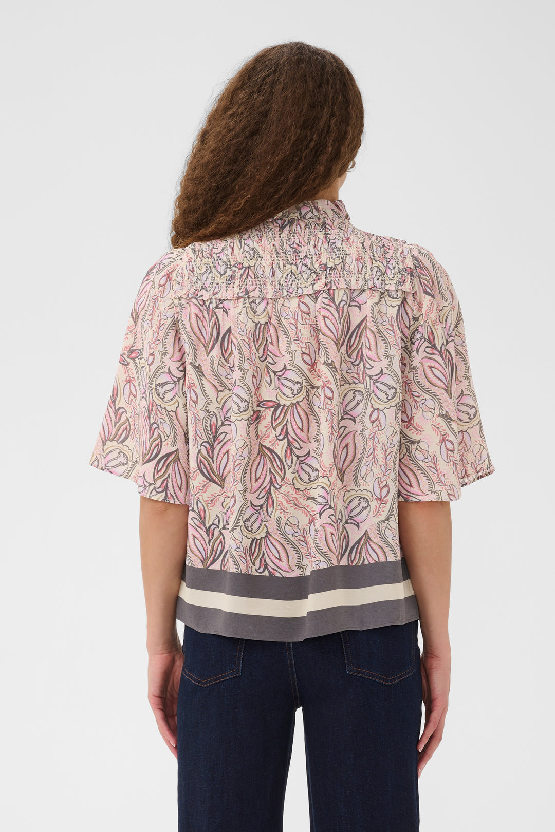 Saint Tropez ShaktiSZ Blouse- Dusty Pinks Arty Blooms