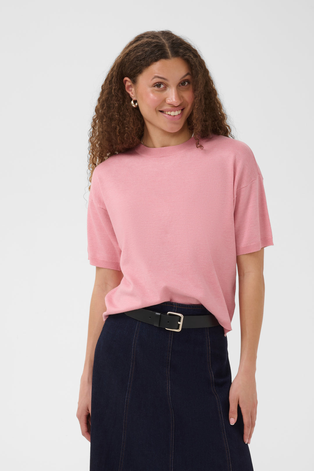 Saint Tropez Mila T-Shirt- Cameo Pink Melange