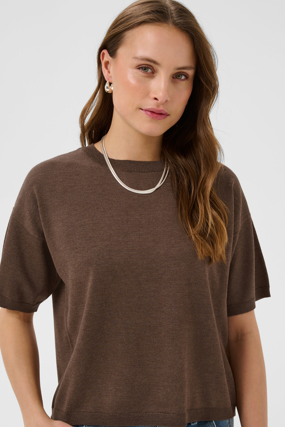 Saint Tropez MilaSZ T-Shirt- Fondue Fudge Melange