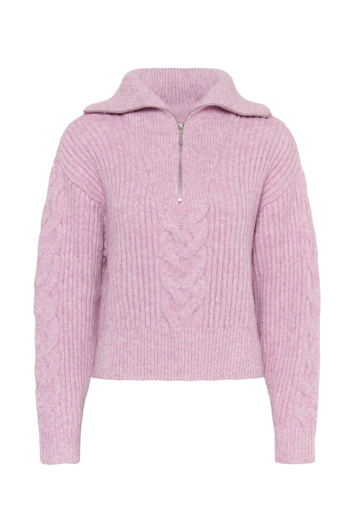 Saint Tropez Talma Pullover- Mauve Mist Melange