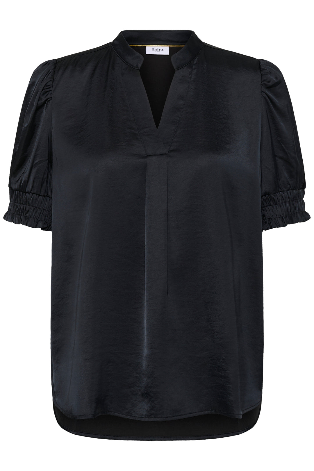 Saint Tropez Panan Short Sleeve Blouse- Black