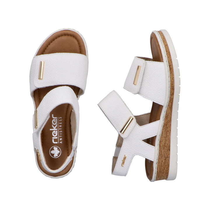 Rieker Strap Sandal- White V4181-80