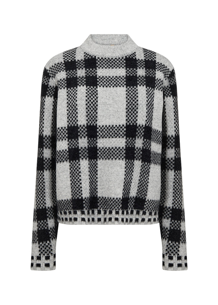 Soya concept VIBSA 1 Crew Neck Checkered Jumper