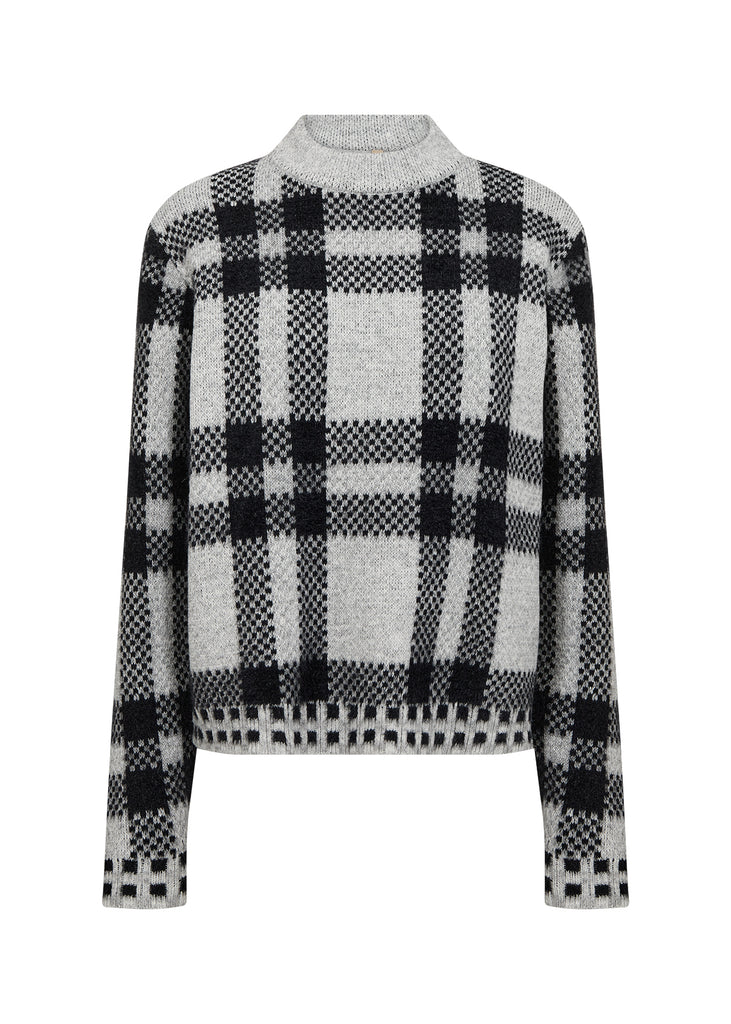 soya concept VIBSA 1 Crew Neck Checkered Jumper