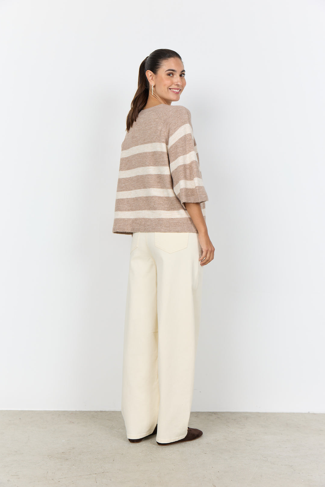 Soya Concept SC-Orlean Stripe 5 Pullover - Sand