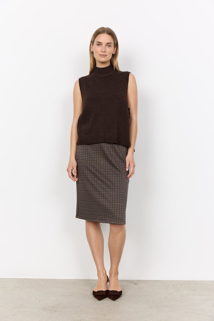 Soya Concept Orlean Waistcoat - Chocolate Brown