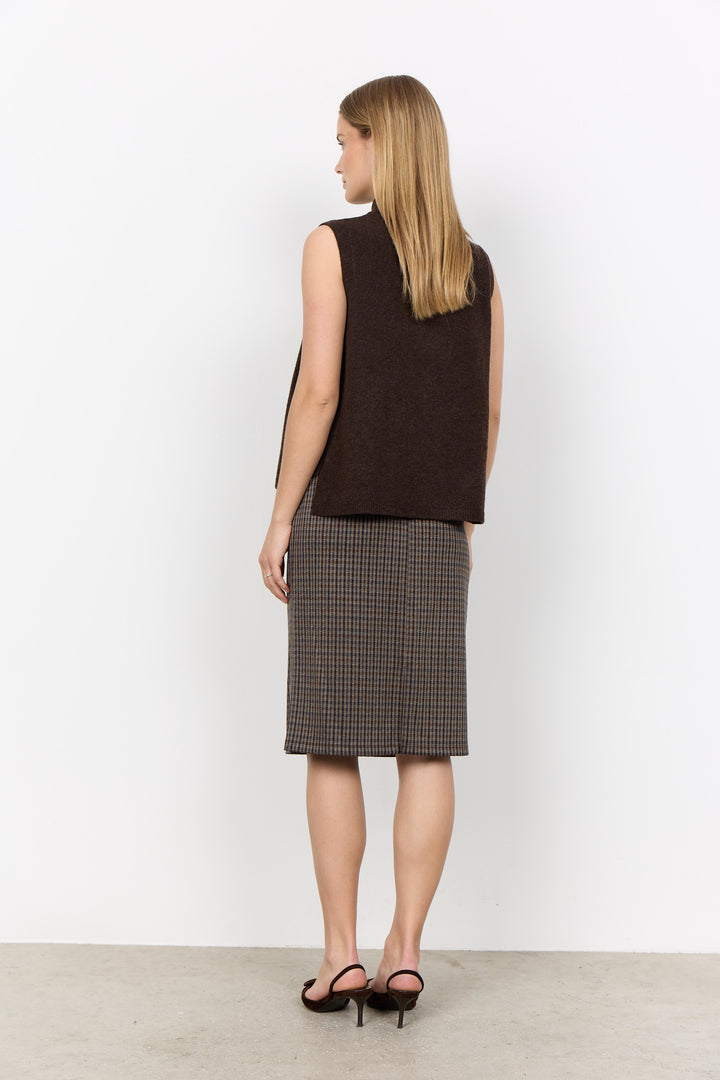 Soya Concept Orlean Waistcoat - Chocolate Brown