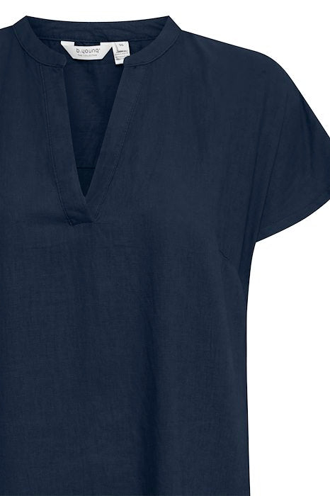 BYoung Falakka V Neck Dress- Navy