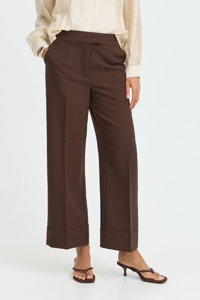 B.Young Denoa Cuff Trousers - Brown