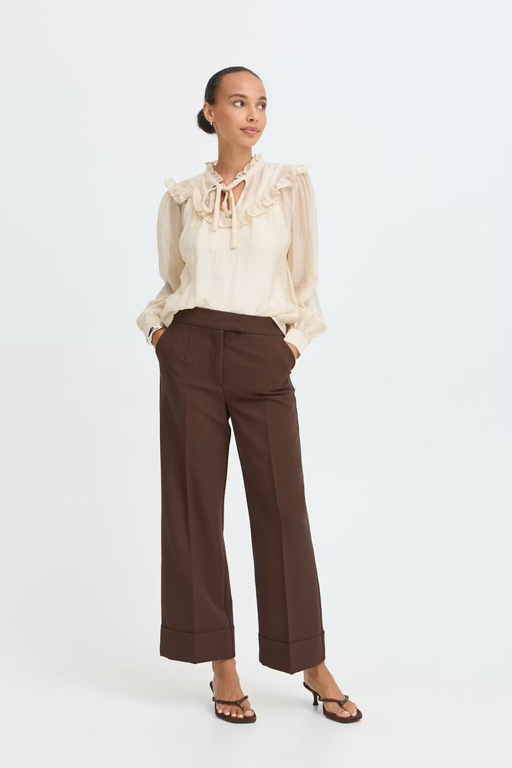 B.Young Denoa Cuff Trousers - Brown