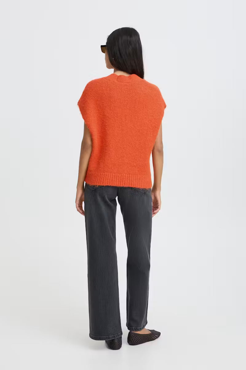 B.Young Millers Button Vest - Orange