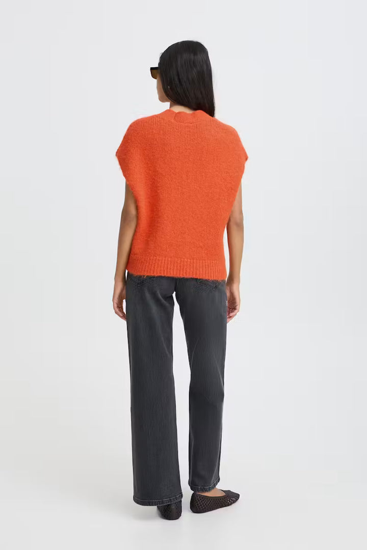 B.Young Millers Button Vest - Orange