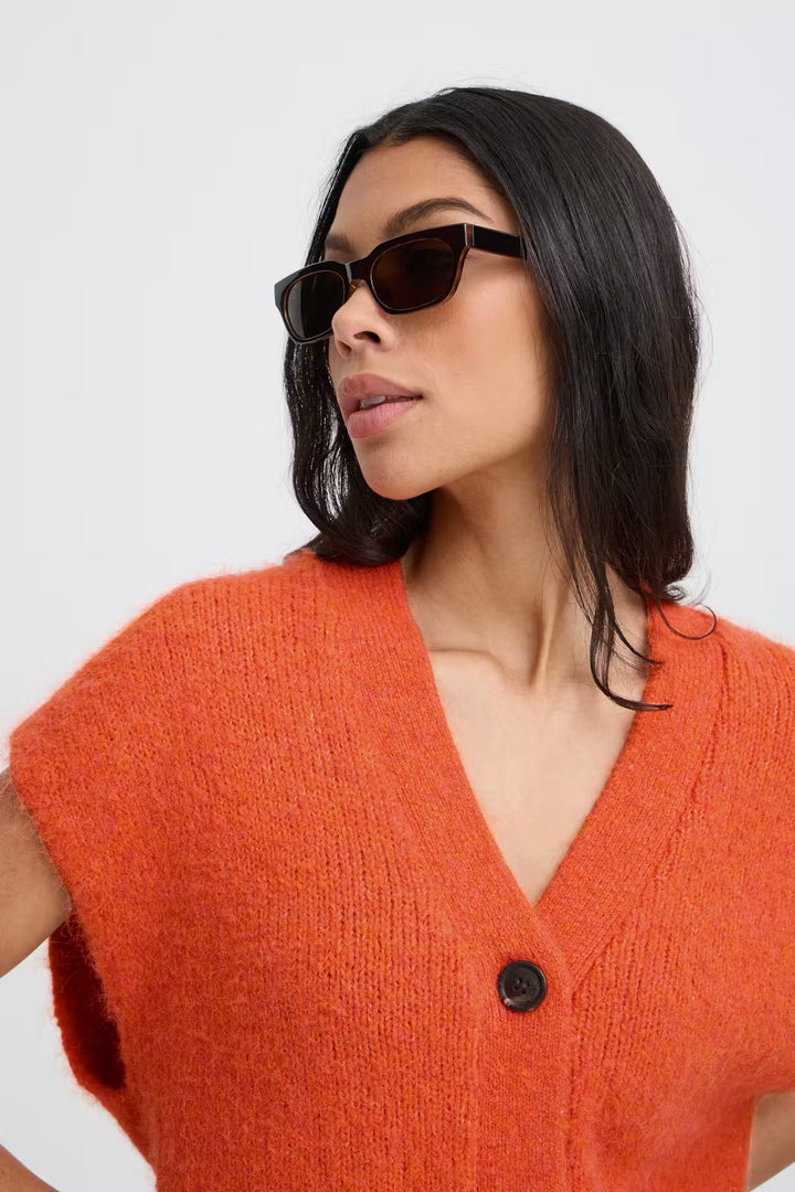 B.Young Millers Button Vest - Orange