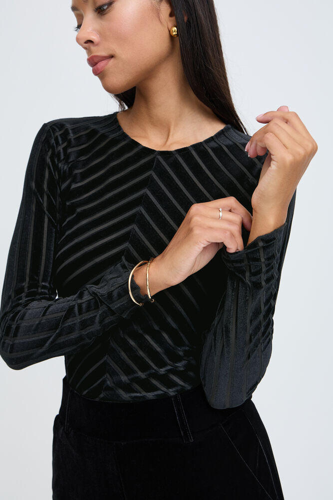 B.Young BYSHIRLEY Stripe Top - Black