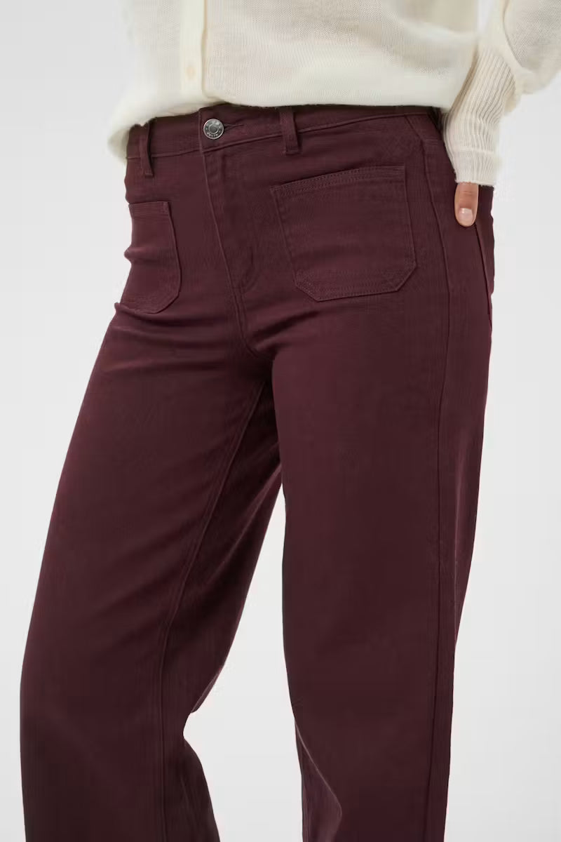 Kaffe KAbrook Reg Fit Jeans - Fudge/Red