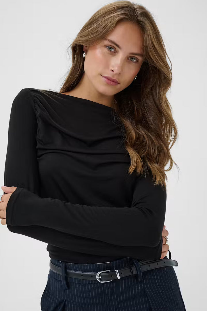 Saint Tropez Vigga Boatneck Blouse - Black