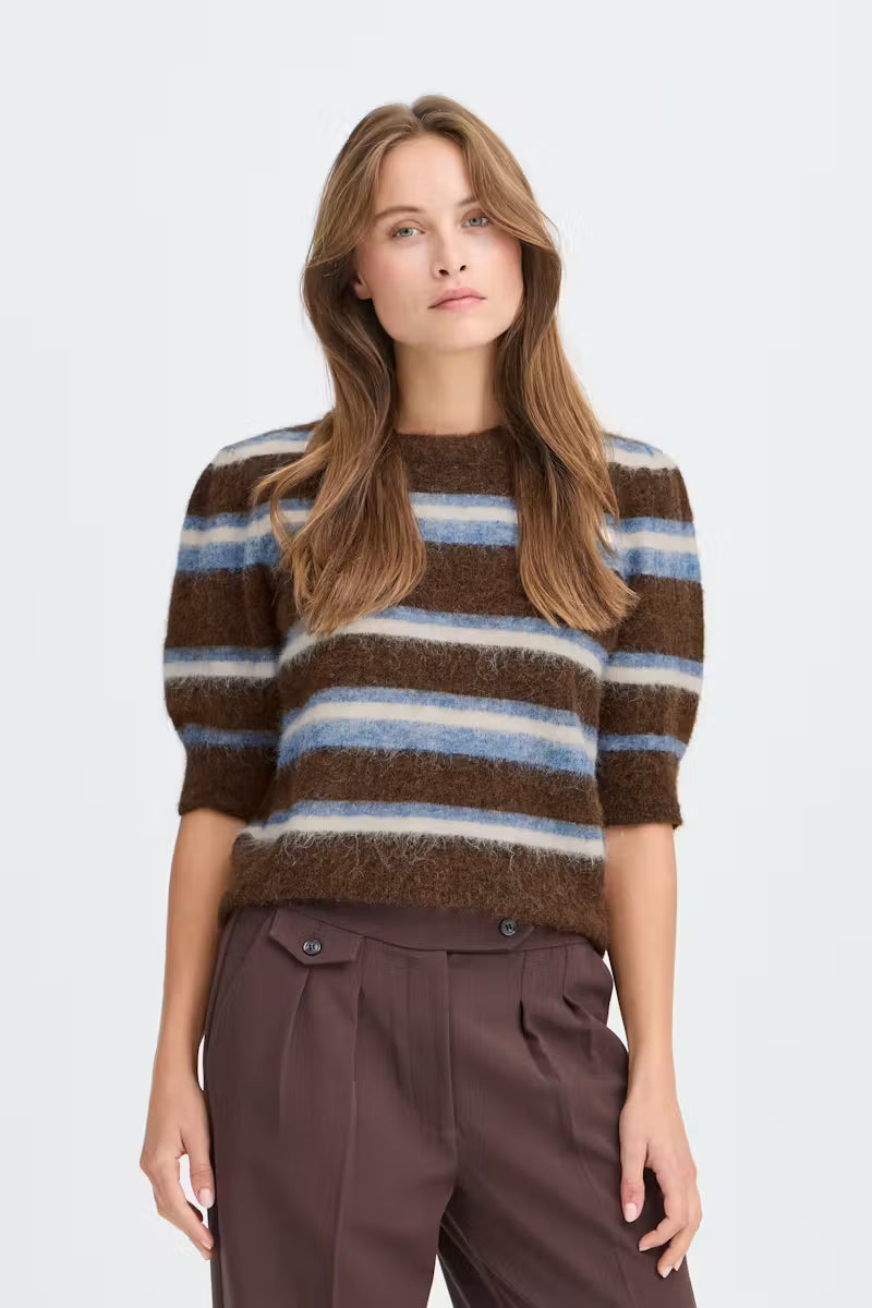 B.Young Milou Jumper - Brown & Blue