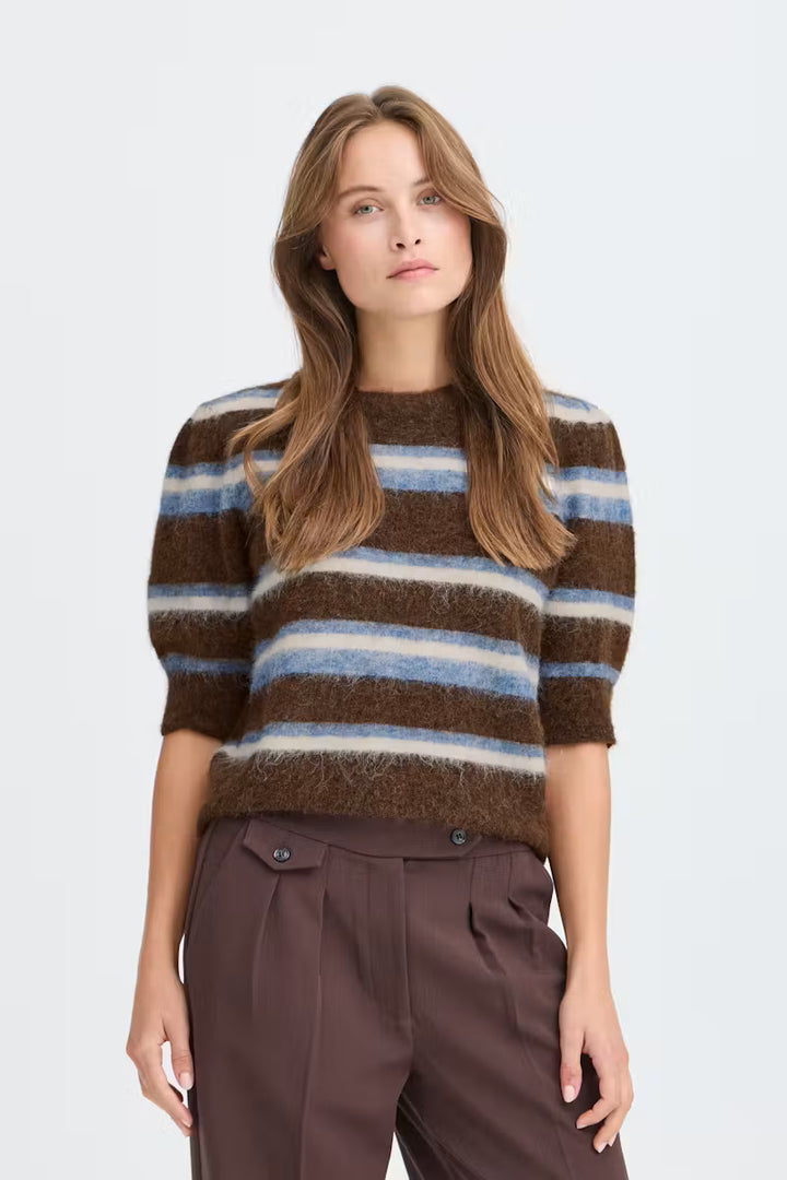 B.Young Milou Jumper - Brown & Blue