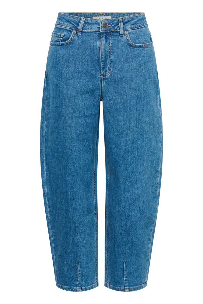 Kaffe Iris Barrel Leg Jeans - Blue