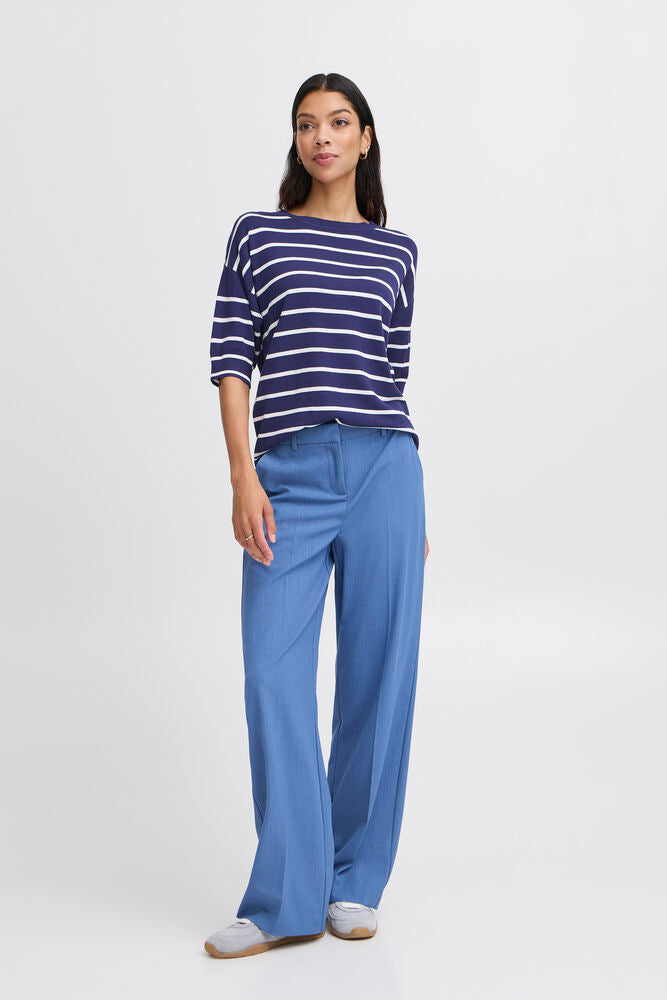 B.Young BYMMORLA T-Shirt - Medieval Blue Mix