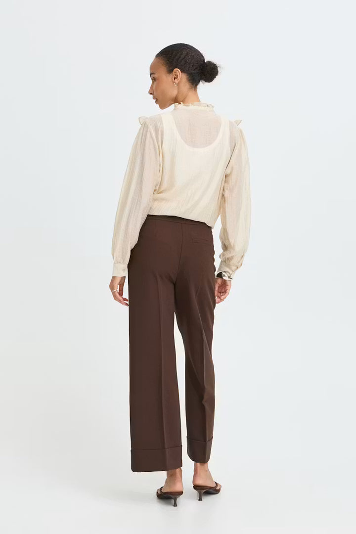 B.Young Denoa Cuff Trousers - Brown