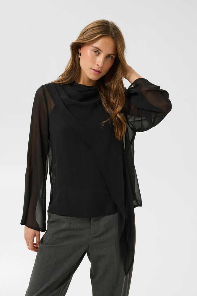 Kaffe Elouise Blouse - Black