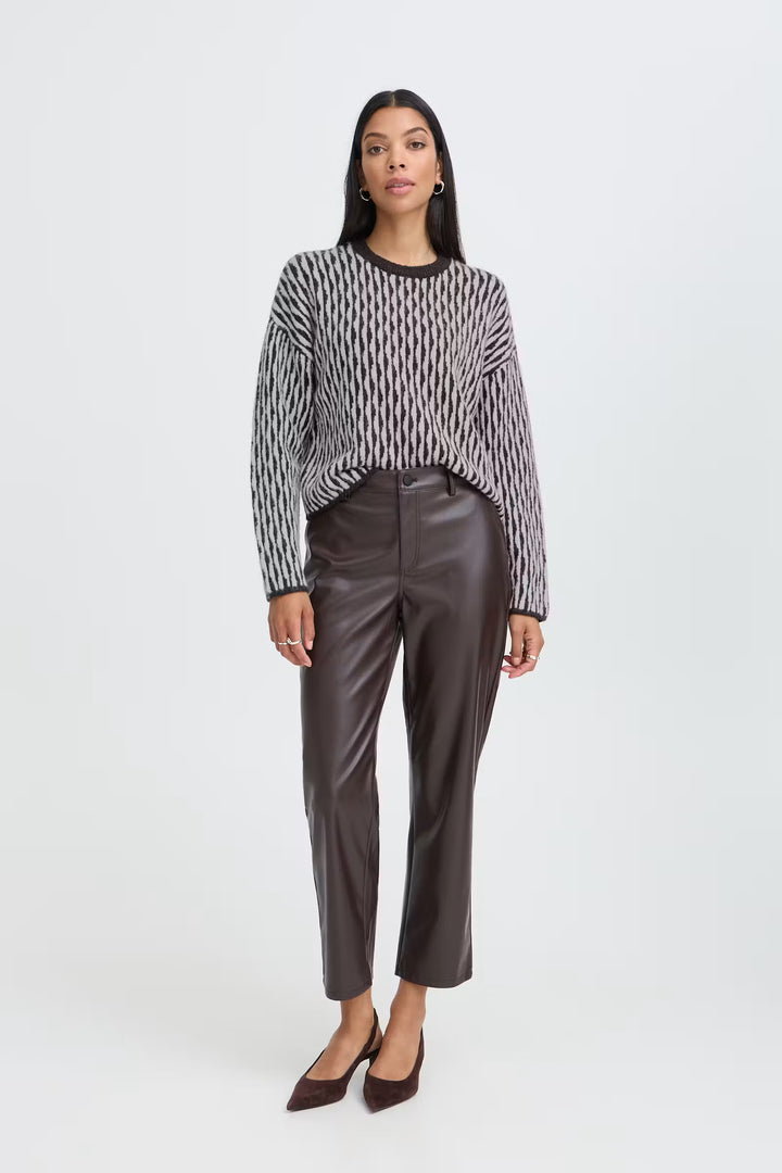 B.Young Jula Jumper- Fig Abstract/Brown