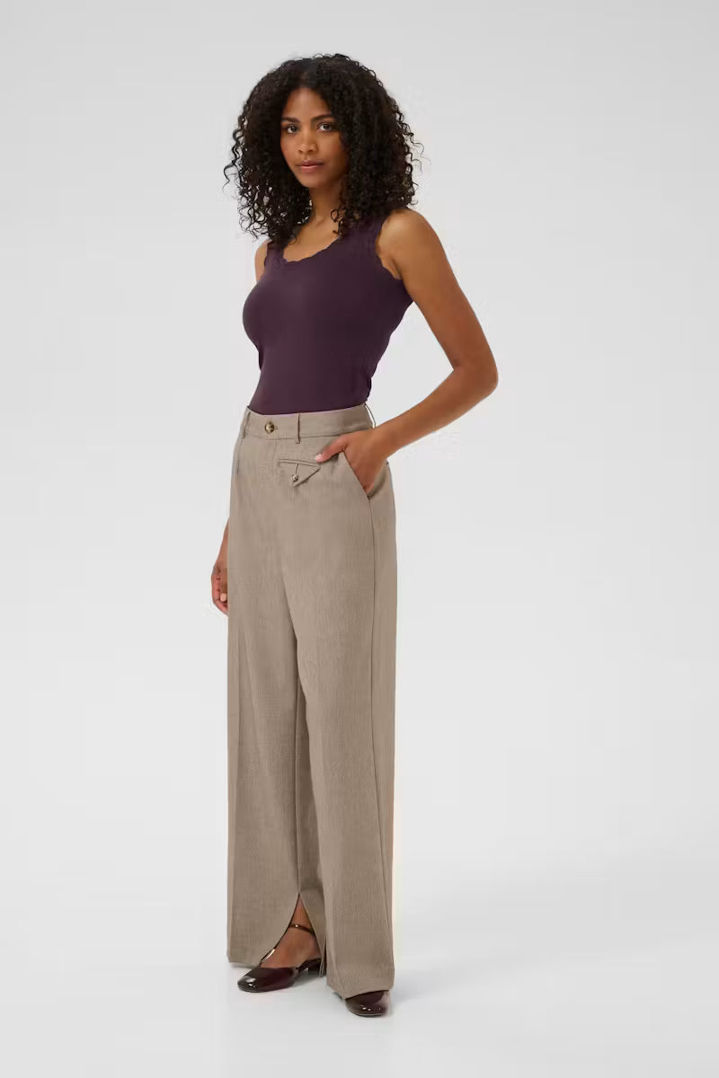 Kaffe KAomi Top - Fudge/Red