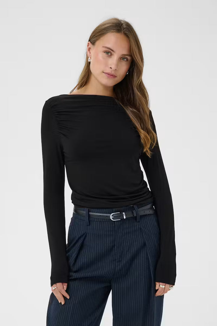 Saint Tropez Vigga Boatneck Blouse - Black