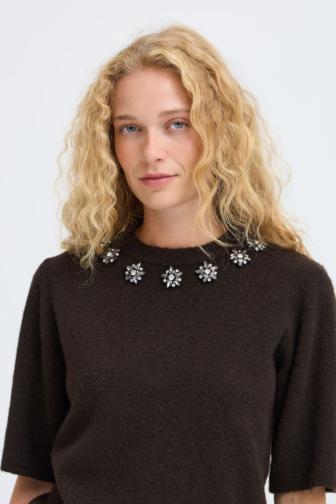 B.Young BYOMEA Crystal Jumper - Brown
