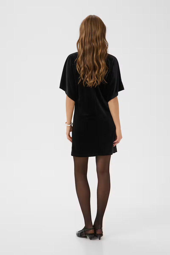 Kaffe Kelly Velvet Dress - Black