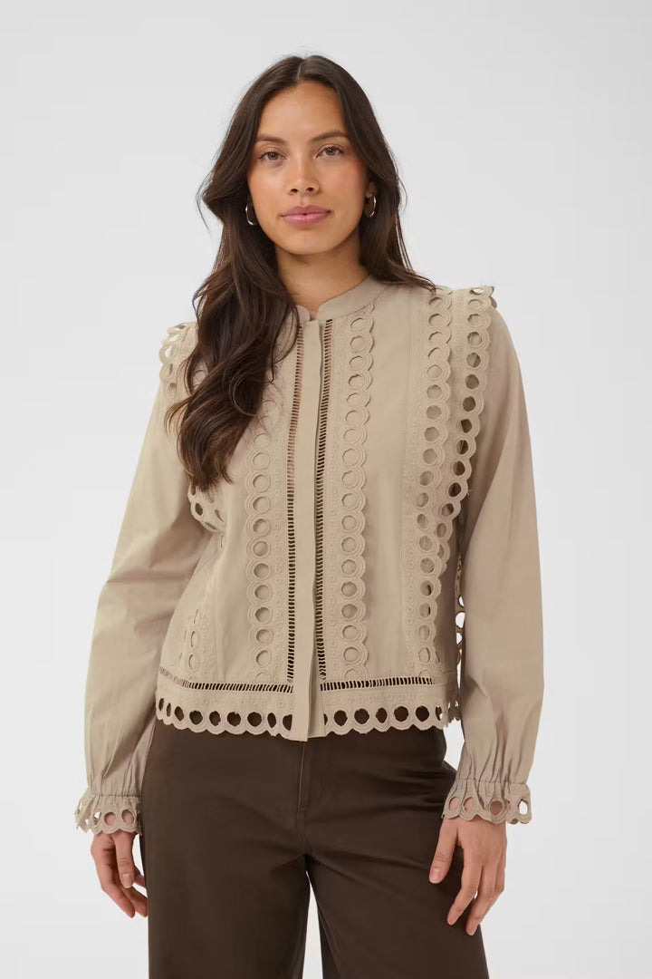 Saint Tropez Marlee Shirt - Weathered Teak/Brown
