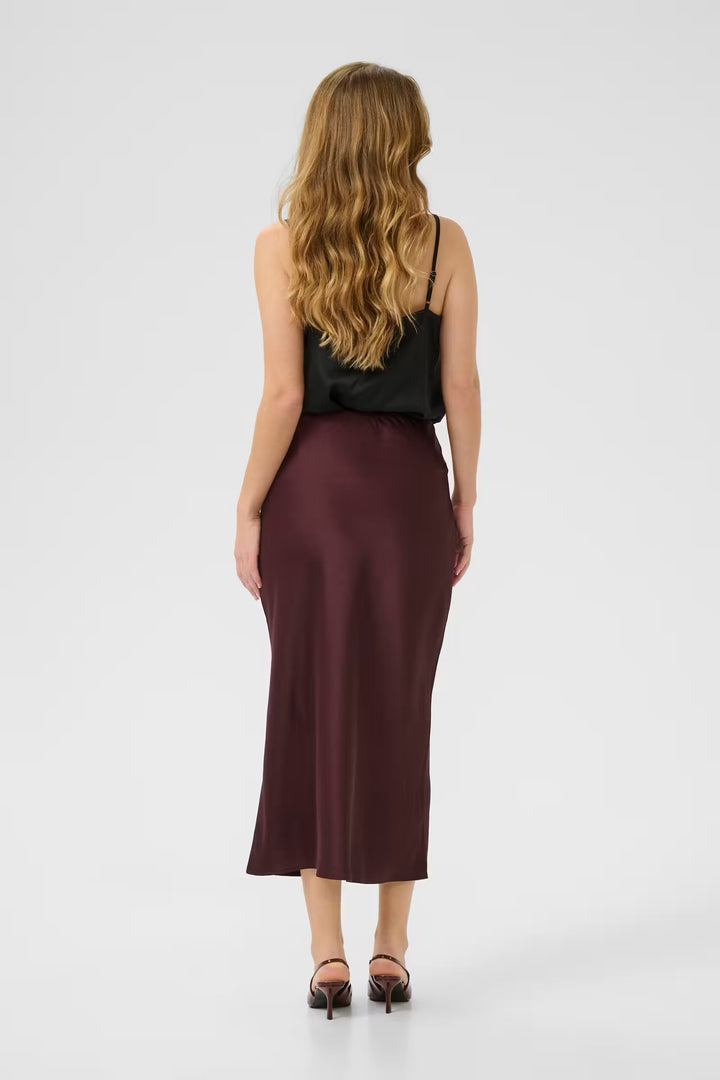 Kaffe KAlotte Skirt - Fudge/Red