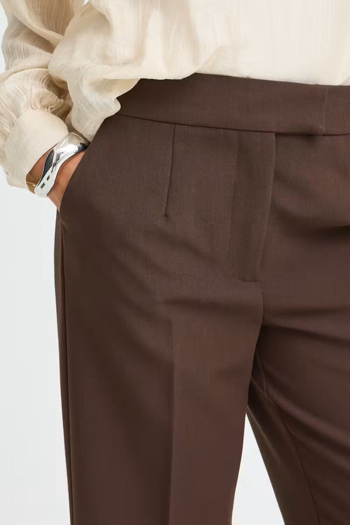 B.Young Denoa Cuff Trousers - Brown